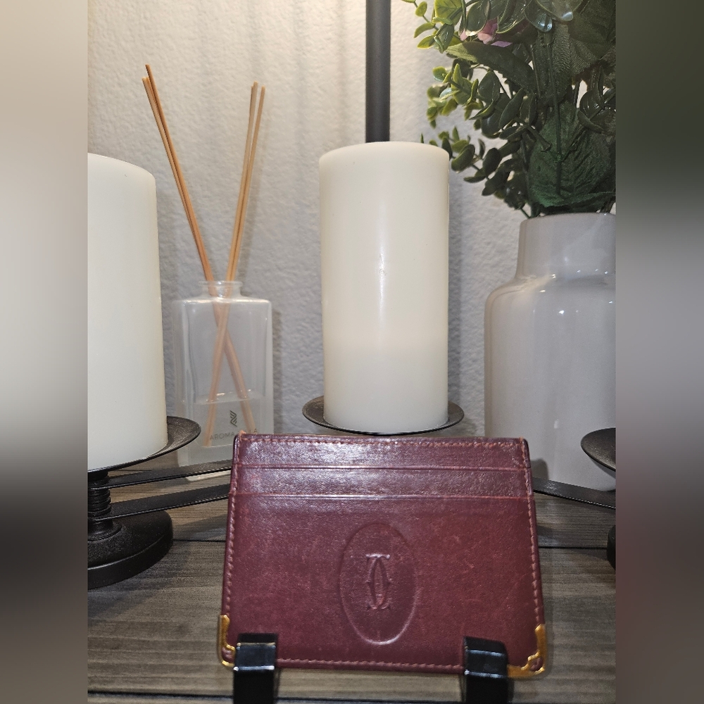 Cartier Burgundy Leather Wallet